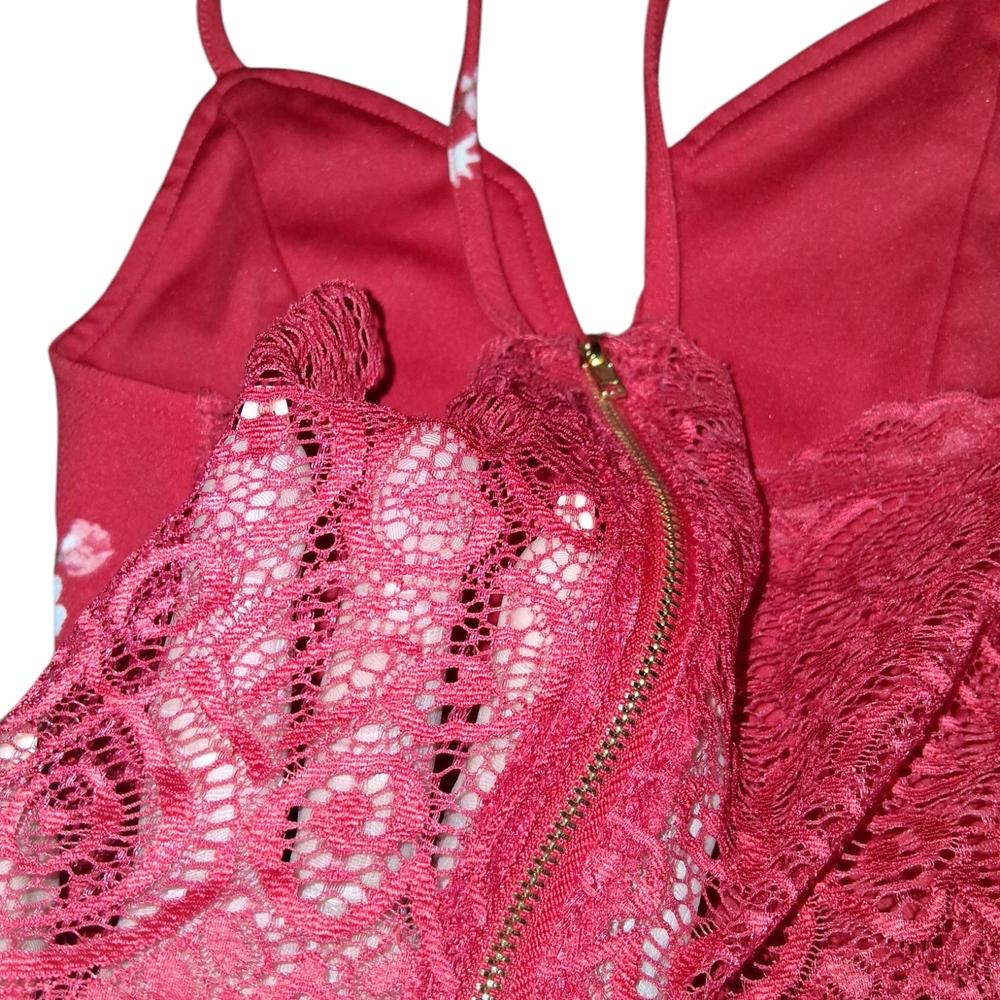 No Boundaries Red Floral Backless Dress - Picture 6 of 6